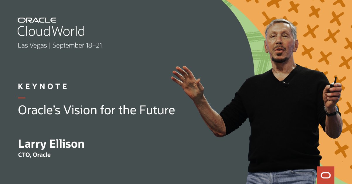 Discover how <a href="/Oracle/">Oracle</a> is helping solve today’s most complex problems. Watch Larry Ellison’s #CloudWorld keynote now: social.ora.cl/6011uBXuD