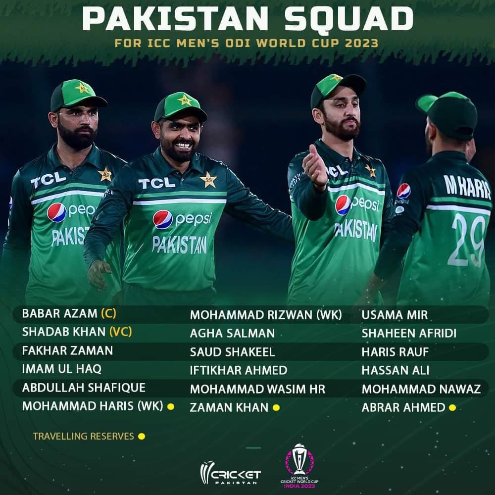 That's our Dream team for the upcoming World Cup!  Despite the conflicts over a few players, Let's unite and support them. May this squad's talent and determination lead us to victory! 🙌🇵🇰 #BringingItHome
#squad