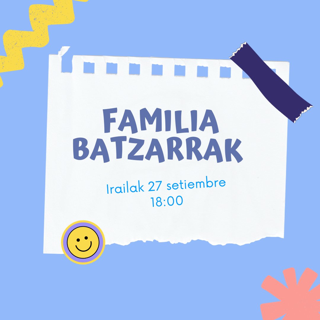 IES_Rekalde_BHI's tweet photo. Datorren asteazkenean, irailak 27, familia batzarrak ospatuko ditugu institutuan. Arratsaldeko18:00etan.
El próximo miércoles, 27 de septiembre, celebraremos las reuniones de familias en el instituto. A las 18:00 de la tarde.
#rekaldeberri #rekalde #batzarrak #familia https://t.co/G6k5yKR5TW