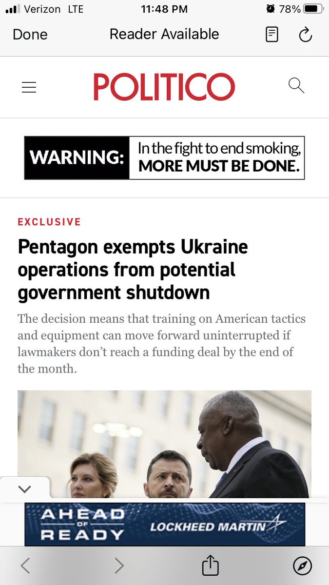 If you are receiving federal benefits and the US government shuts down, you won’t get your money but Ukraine will still get theirs!!! 

politico.com/news/2023/09/2…