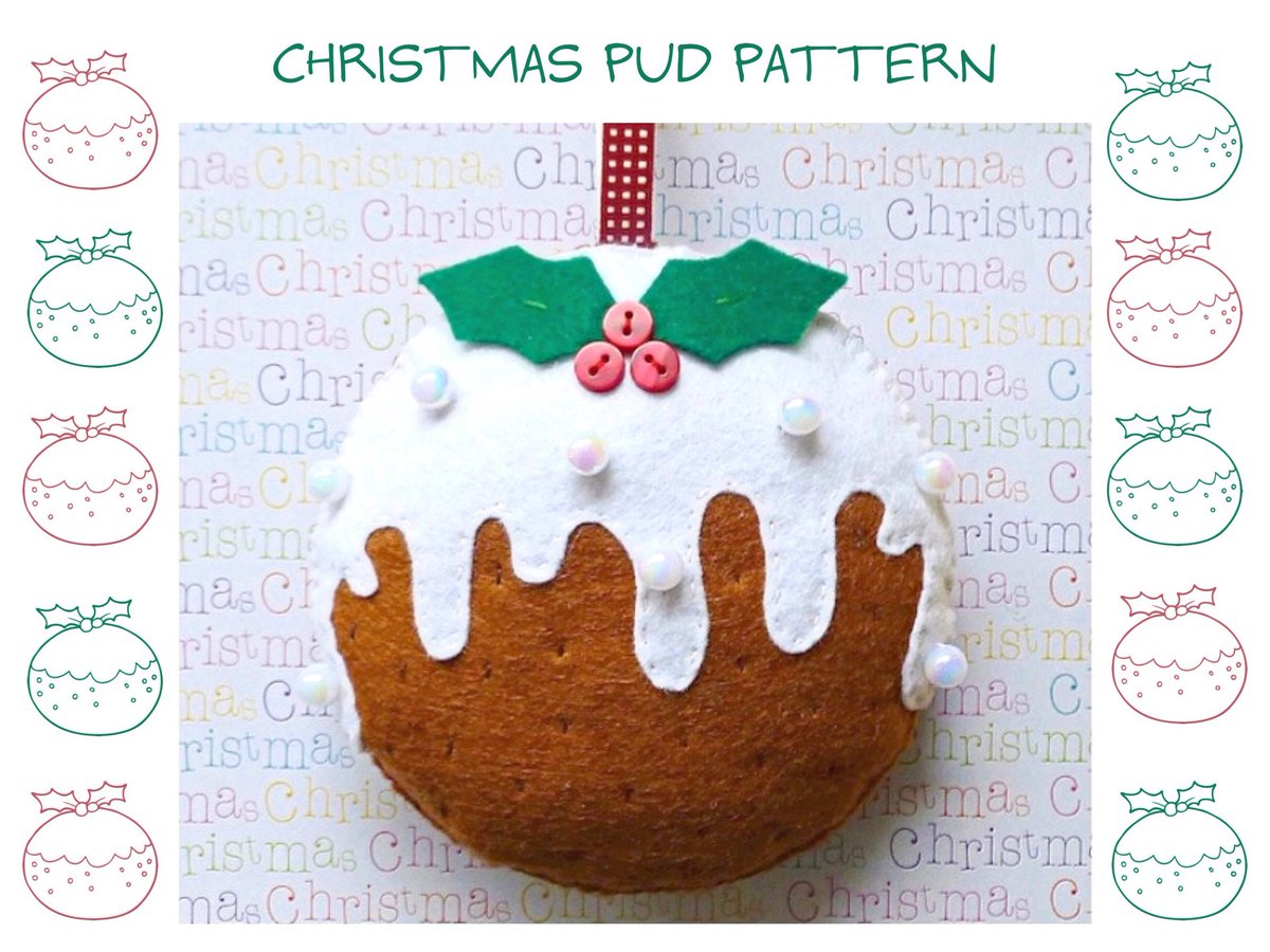 Make your own Christmas pudding - no calories! #sewingpattern #etsy #christmaspud #earlybiz #feltcrafts #MHHSBD 

sewjunejones.etsy.com/listing/247564…