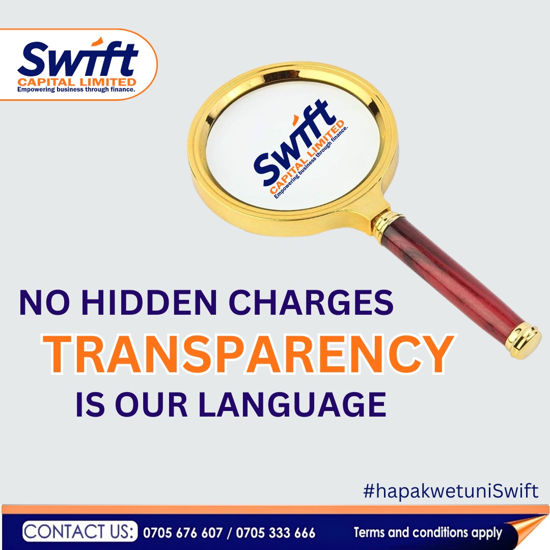 capital_swift's tweet image. Get to know everything you require before the process,that's our language.
We take you through and guide you through the financial journey.
Only at SWIFT CAPITAL LTD.
Call 0705 333666

#truthmeter
#swift
#swiftcapital
#swiftloans