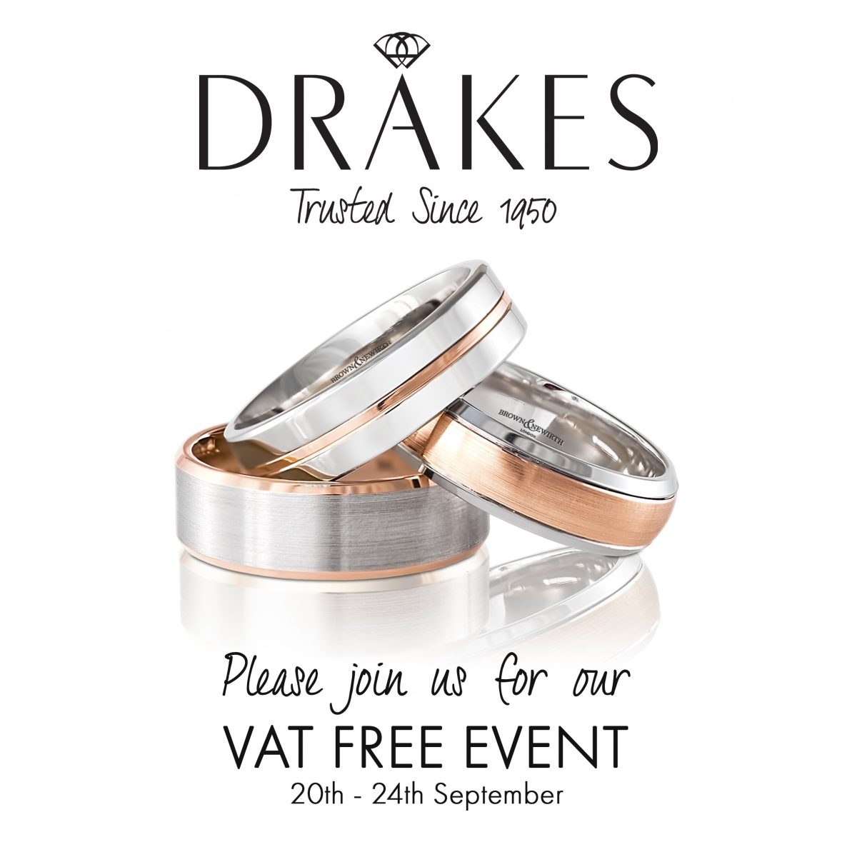 Don't miss your chance to visit @drakesjewellers special VAT-free promotion event! ⁣💍 Visit one of the region's most coveted jewellery stores, where you'll find everything from exquisite engagement and wedding rings to bridesmaid gifts for your girls and groom accessories!

Get
