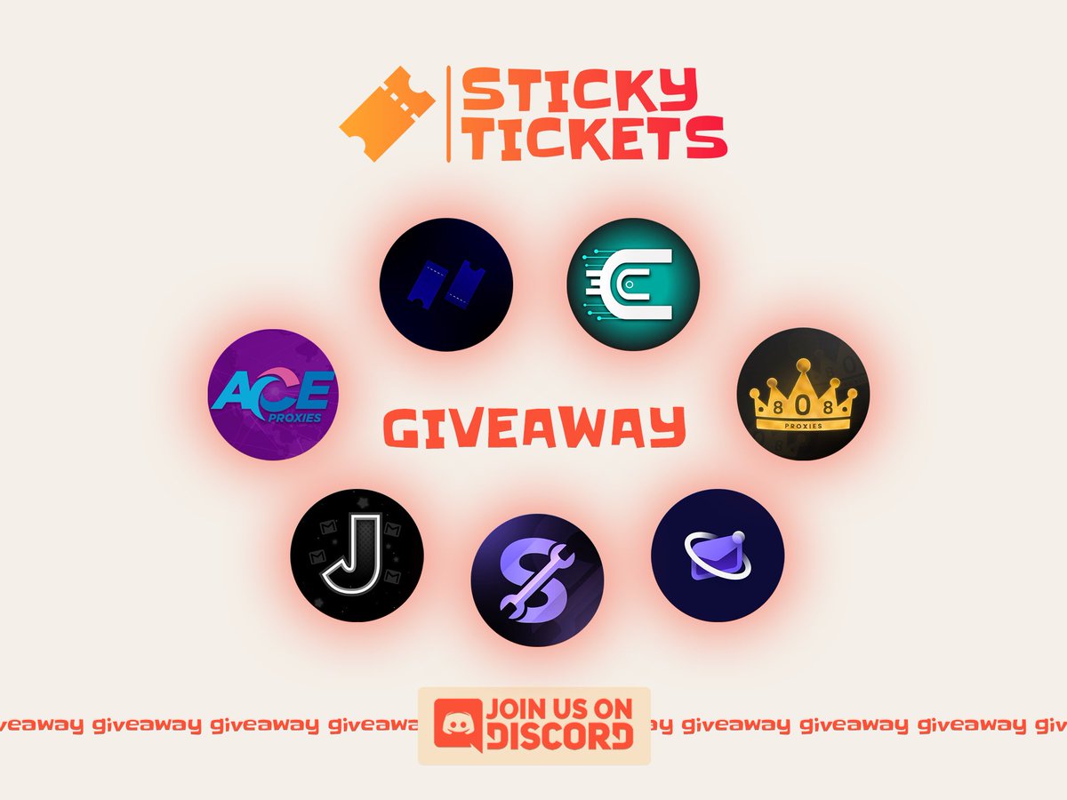StickyTickets (@sticky_tickets) on Twitter photo ๐ GIVEAWAY TIME ๐
3x <a href="/Sticky_Tickets/">StickyTickets</a> Free month
3x <a href="/SpeedUp_Corp/">SpeedUp Tools</a> Free key
2x <a href="/DispurGen/">DispurGen</a> 7-Day free trial
1x <a href="/808Proxies/">808 Proxies</a> 2GB Resi
1x <a href="/Jannnounts/">Jannnounts</a> 25 Aged Forwarded Raffle Gmails
3x @CryptoCenterEU VIP
1x <a href="/AceProxies/">Ace Proxies</a> 20 ISP (30 days)
2x <a href="/NYXRaffles/">NYX</a> Beta keys
Rules:
1. Follow ๐ GIVEAWAY TIME ๐
3x <a href="/Sticky_Tickets/">StickyTickets</a> Free month
3x <a href="/SpeedUp_Corp/">SpeedUp Tools</a> Free key
2x <a href="/DispurGen/">DispurGen</a> 7-Day free trial
1x <a href="/808Proxies/">808 Proxies</a> 2GB Resi
1x <a href="/Jannnounts/">Jannnounts</a> 25 Aged Forwarded Raffle Gmails
3x @CryptoCenterEU VIP
1x <a href="/AceProxies/">Ace Proxies</a> 20 ISP (30 days)
2x <a href="/NYXRaffles/">NYX</a> Beta keys
Rules:
1. Follow