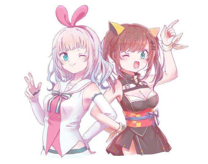 熱狂的に好きだったころのアイちゃんと輝夜ちゃ…の衣装交換描きかけ… 