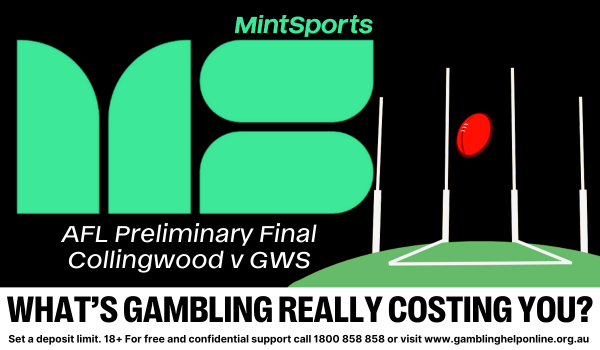 MintSportscomau's tweet photo. AFL Preliminary Final - Collingwood v GWS Preview with @brownley_james. Find the article at https://t.co/CR33KM50v1 https://t.co/RiuqXIcmrS