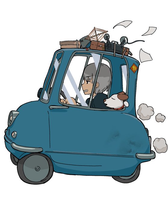 「driving grey hair」 illustration images(Latest)