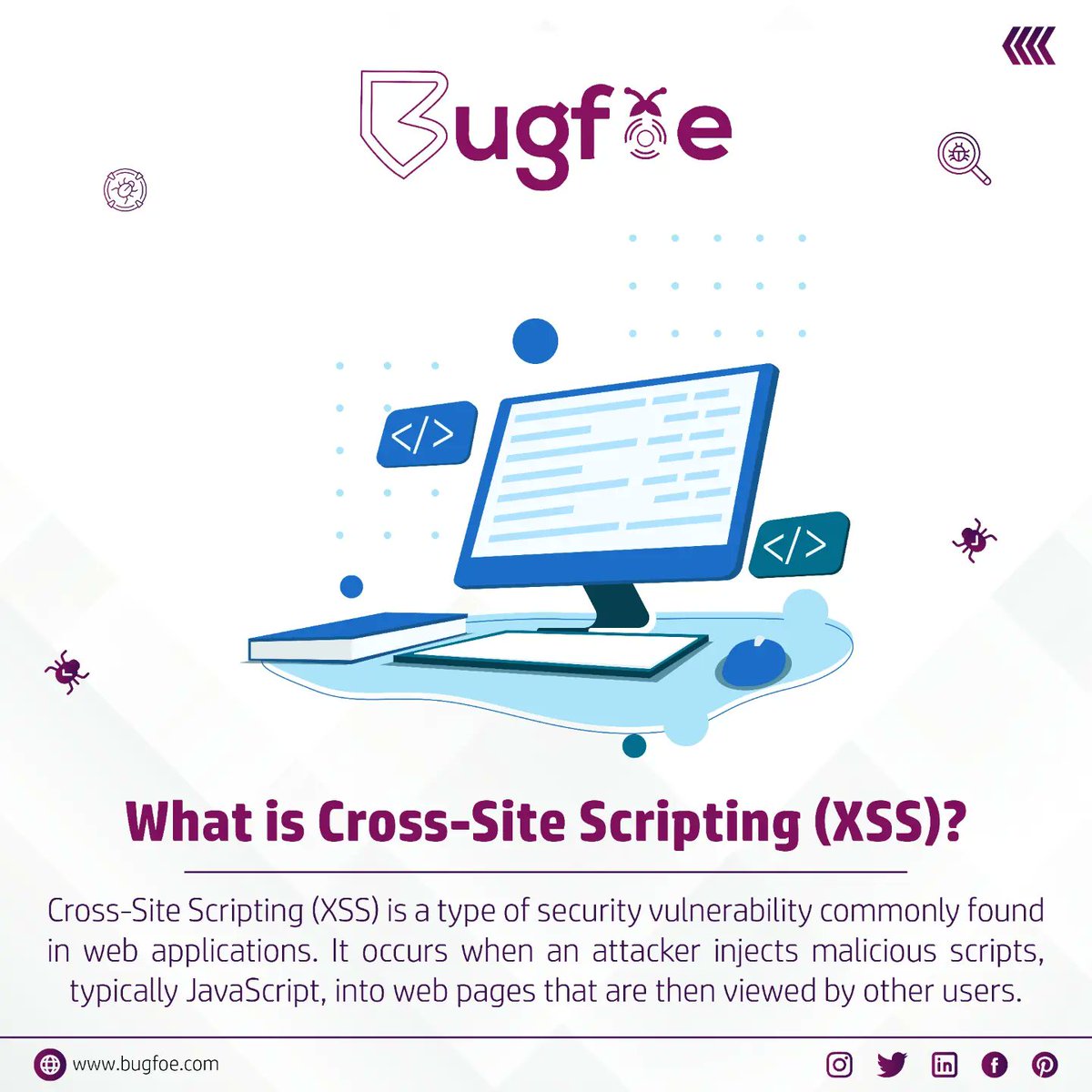BugfoeOfficial's tweet image. Beware of the Code Intruders!
Exploring #CrossSiteScripting - where malicious scripts sneak into websites and wreak havoc. Understand #XSS and fortify your web defenses.
#WebSecurity #CyberAware #CyberThreats #StayProtected