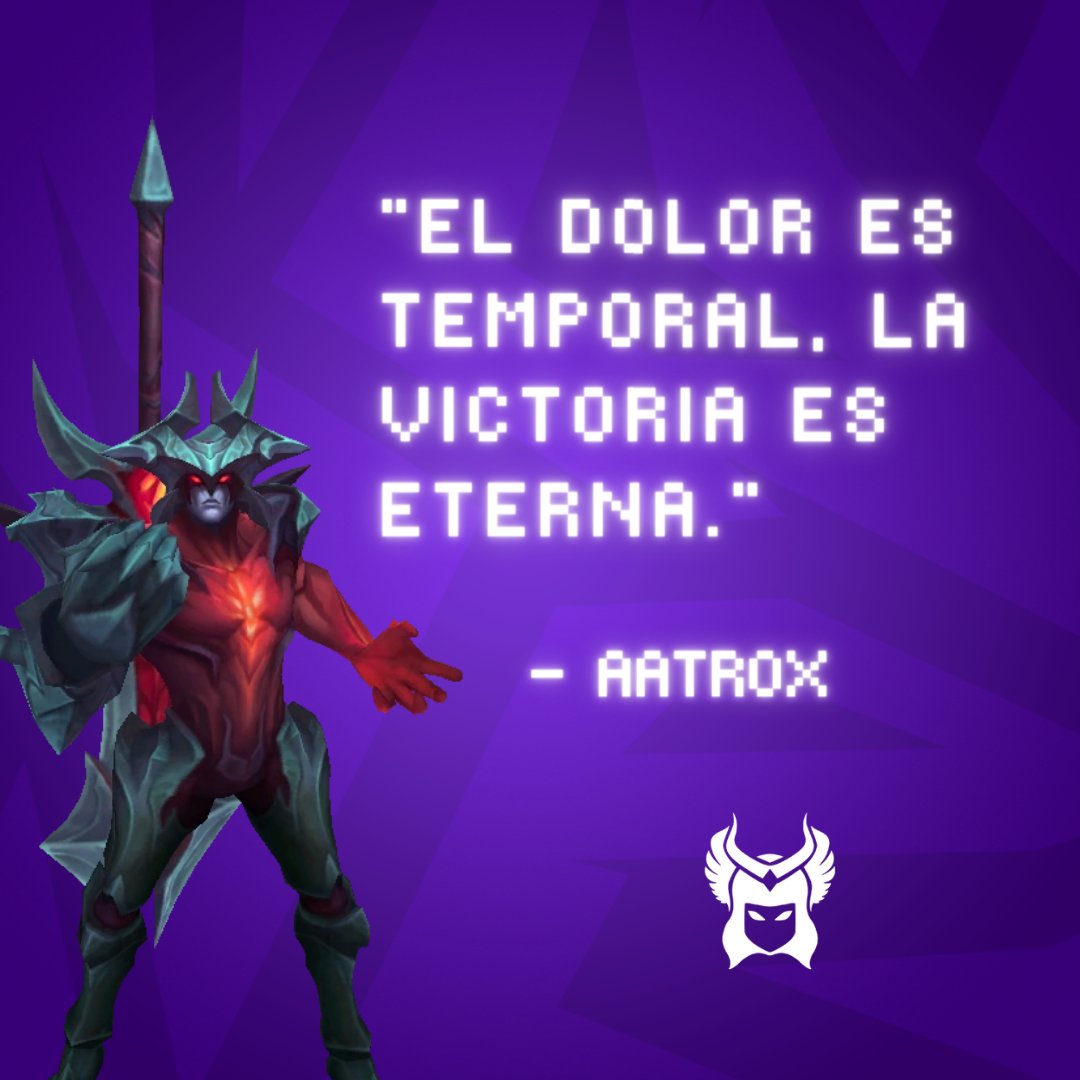 El dolor es temporal, la victoria es eterna. Aatrox nos enseña que las batallas más difíciles nos llevan a las victorias más gloriosas. 💪🎮