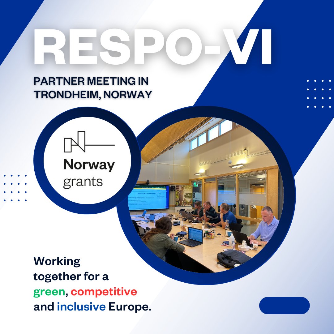 From August 23rd to August 25th, 2023, staff from MPŠ, TEMIDA, and MIITR made a trip to Trondheim, Norway. The goal? To set the stage for an important training initiative. 🇳🇴✈️

#RespoVI #respoVIproject
#greenEurope #competitiveEurope #inclusiveEurope
#EEANorwayGrantsSlovenia