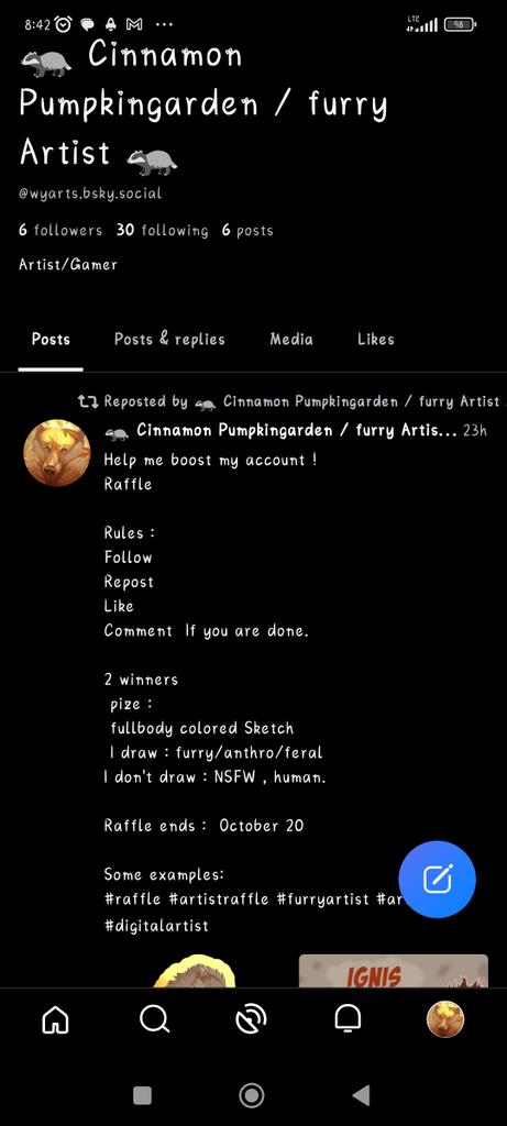 Hi Guys!
 you can find me on bluesky too, there is a raffle going on, if you want to join! :)