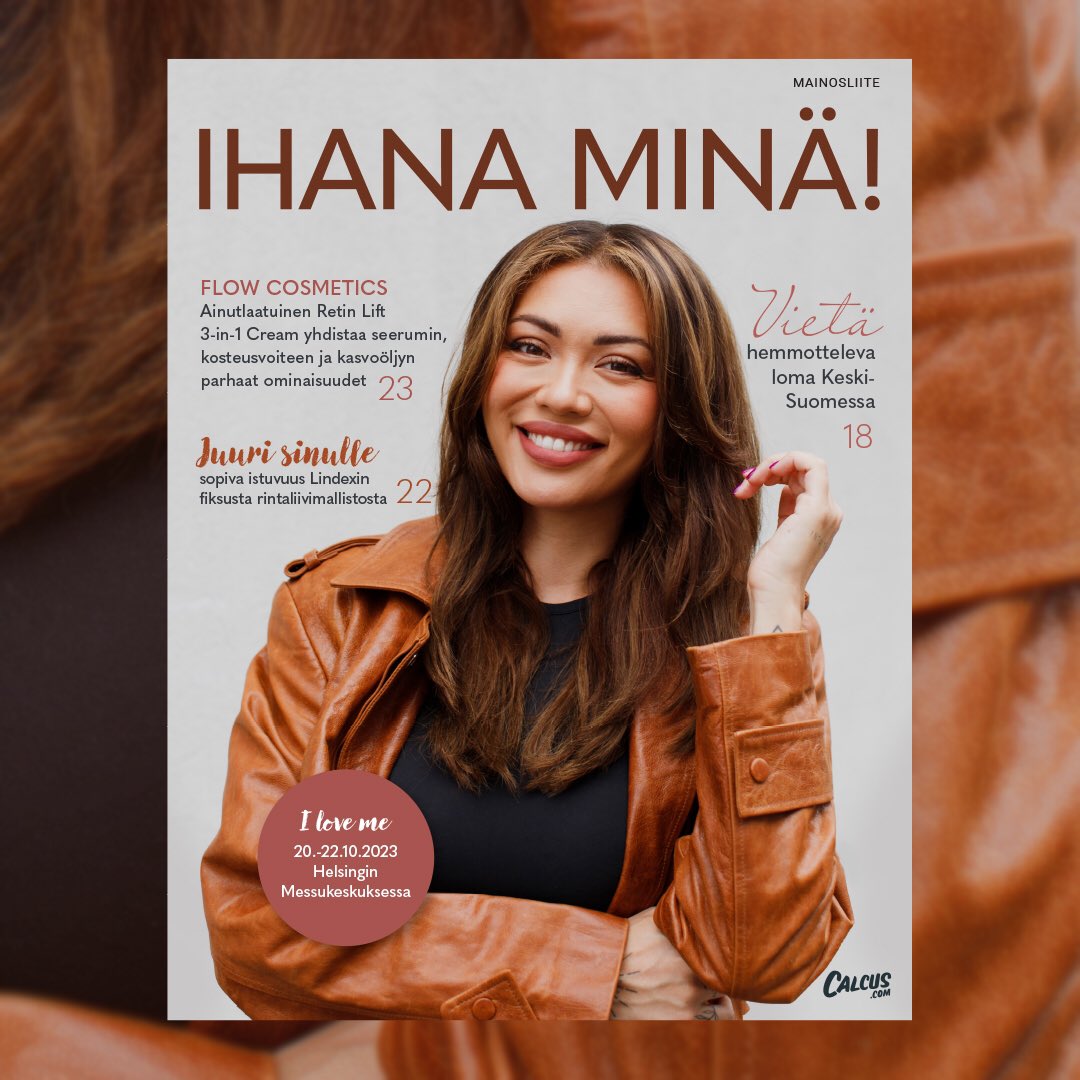 Calcuksen Ihana minä -teemajulkaisu kannustaa sinua ottamaan aikaa elämäsi tärkeimmälle ihmiselle, eli sinulle itsellesi!
Haluamme auttaa sinua voimaan hyvin – ammenna siis hyvinvointia elämääsi juuri ilmestyneestä ”Ihana Minästä”! read.epaper.fi/8335/gnWPWEDW?…