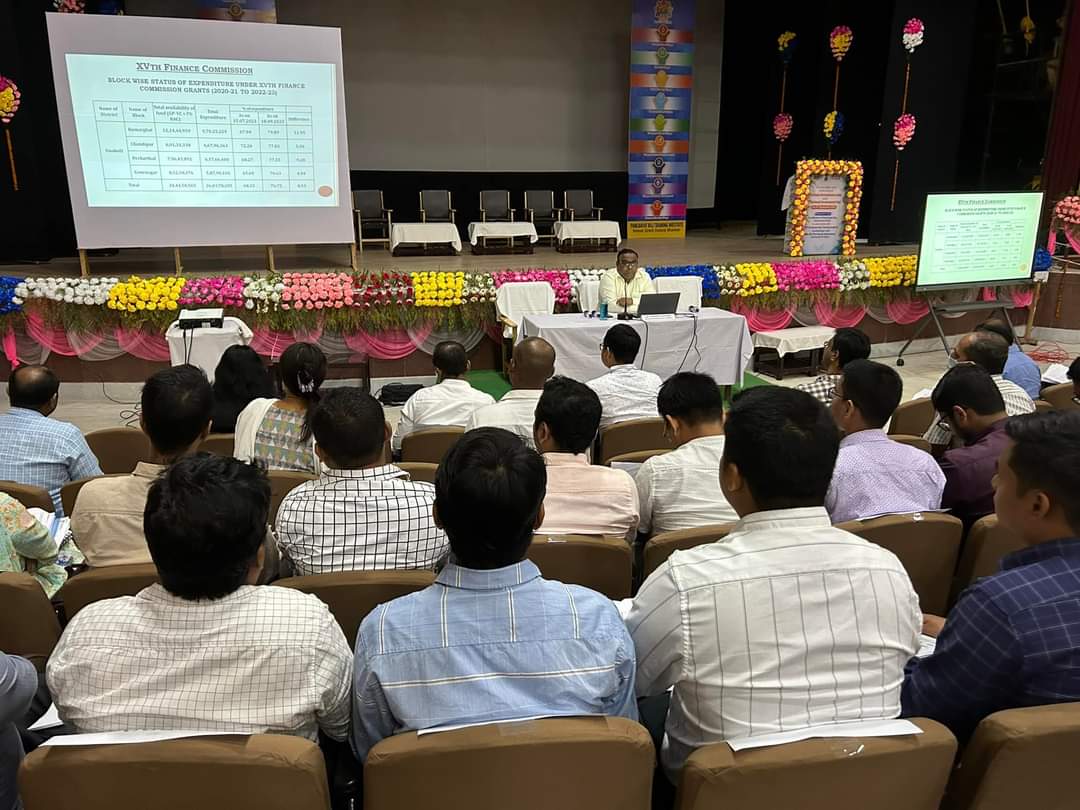 TripuraPanch's tweet image. State Level Review Meeting under the Chairmanship of the Secretary, RD (including Panchayats) Department, Government of Tripura in presence of the District Magistrate and Collectors, OC Developments, Block Development Officers and Panchayat Resource Development Officers.
