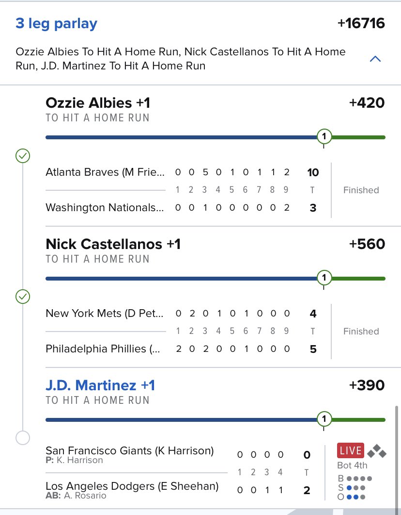 Cjspotlight_'s tweet photo. This happened for me today 🙏🏼#Homerunparlay https://t.co/Pzd2FWfvvf