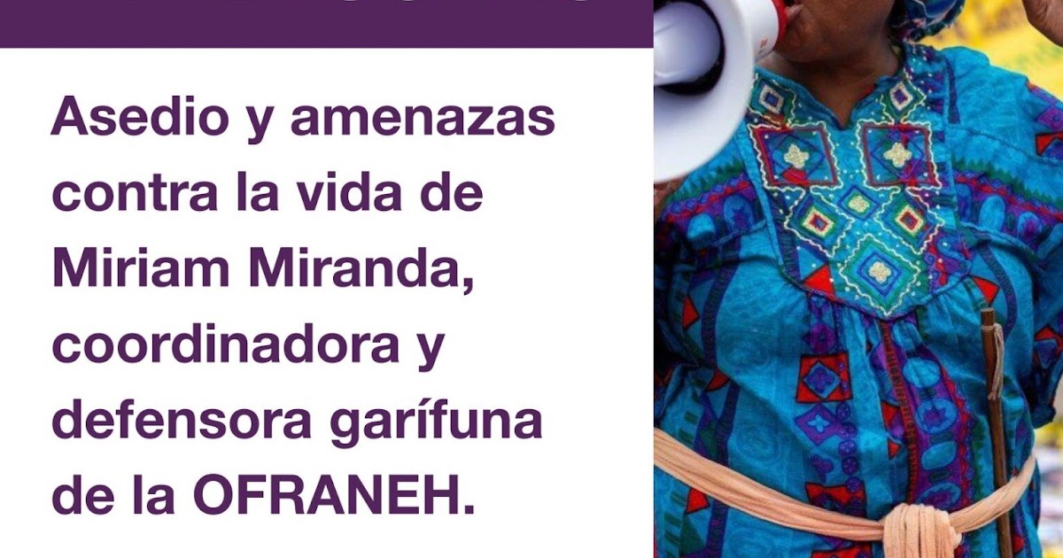 Hondurasdelegation Angriff und Drohungen gegen das Leben von Miriam Miranda, Menschenrechtsverteidigerin der Garifuna und Koordinatorin von OFRANEH: Quelle: x.com/IM_Defensoras/…

In den frühen Morgenstunden des 19. September drangen mindestens… hondurasdelegation.blogspot.com/2023/09/angrif…