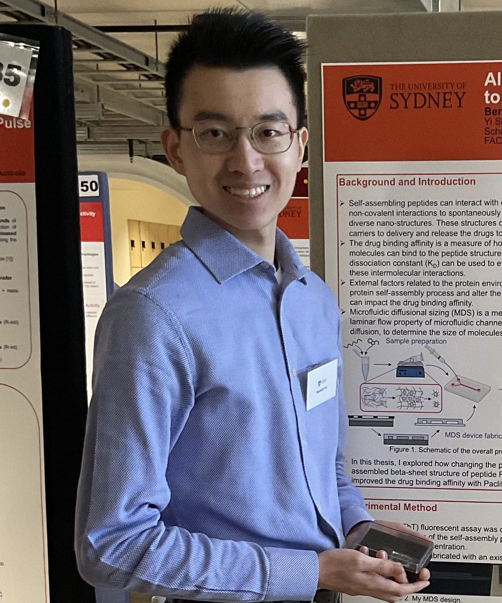 Our honors students, Maddy and Ben, presented their projects today afternoon at School of Chemical and Bioengineering Annual Poster Day. Good job to Ben &amp; Maddy! 🎉👏 All thanks to <a href="/Eng_IT_Sydney/">Engineering Sydney Uni</a> &amp; <a href="/K_KalantarZadeh/">Kourosh Kalantar-Zadeh</a> for the opportunity to present our work!