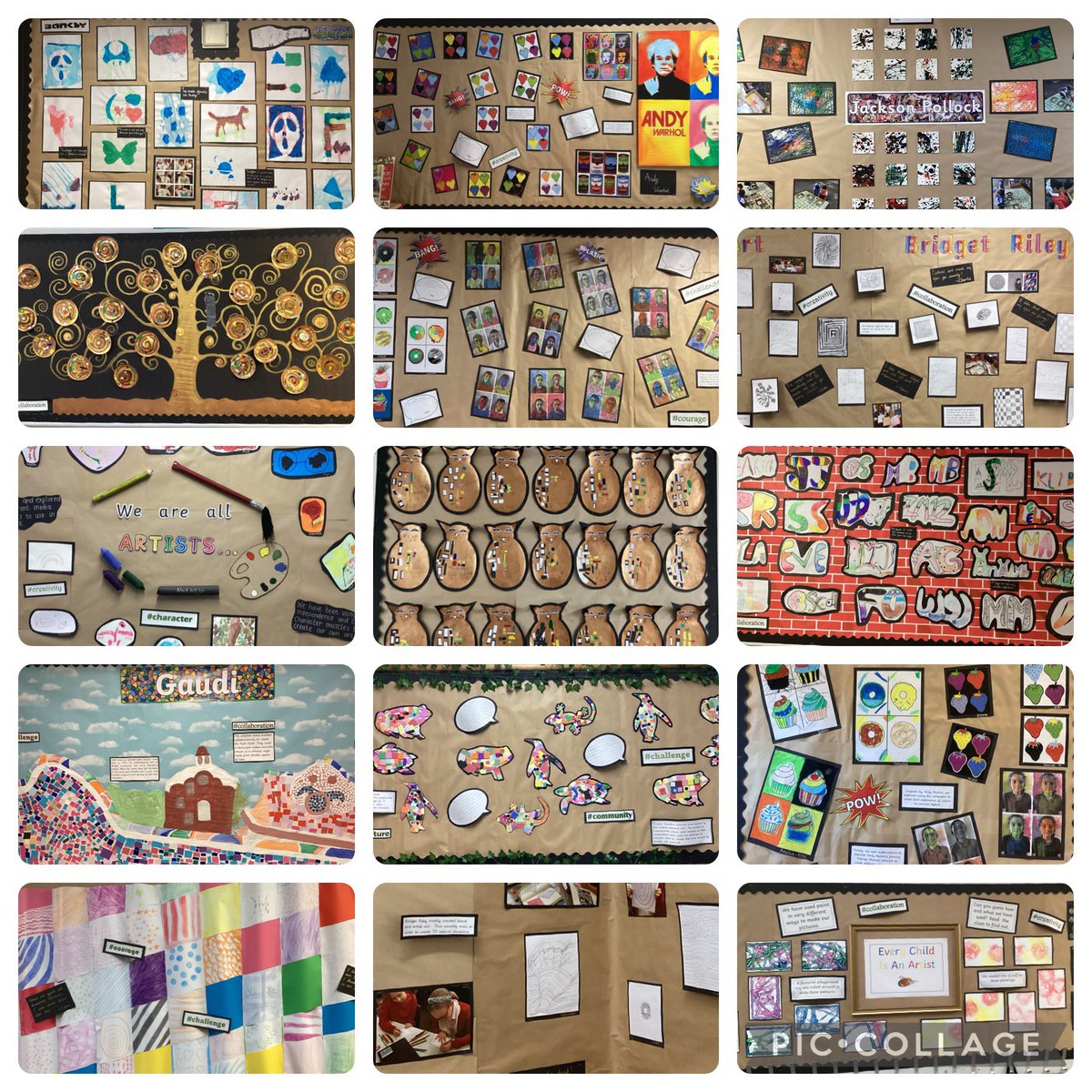 knightontmet's tweet photo. Overnight something very special has happened… the wonderful art created by the children across the school has made Knighton Mead into an art gallery! We can’t wait for the children to see it. #Creative https://t.co/3CrYMIXAbZ