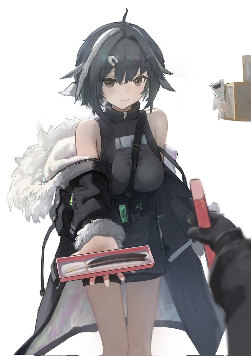 #明日方舟
#arknights
＃羽毛笔
“博士，你缺羽绒服吗?”