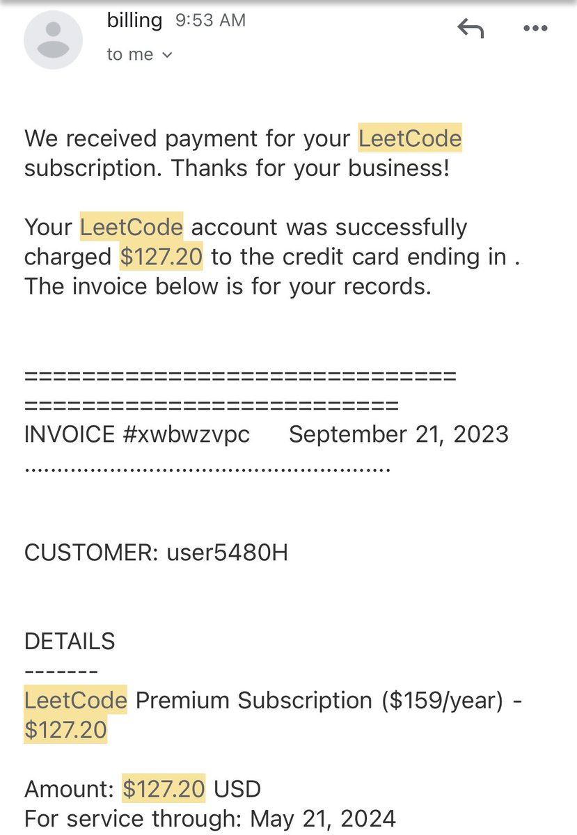 AkahayAce's tweet photo. Hi @LeetCode Today I have purchased 1 year subscription through your website. Paid 127$ but it is not working for me. Can you please check and let me know or can you please refund my hard earned money if your subscription is not working.

#leetcode #leetcodesubscription https://t.co/qTpBrJcnwU