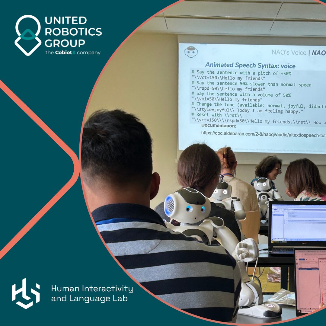 United Robotics Group's Impact at the 4th Summer School on Human-Robot Interaction in Chęciny, Poland 🇵🇱 👉 Learn more about Nao: ow.ly/647r50POnq3 #Robotics #AI #HumanRobotInteraction #Nao #Education