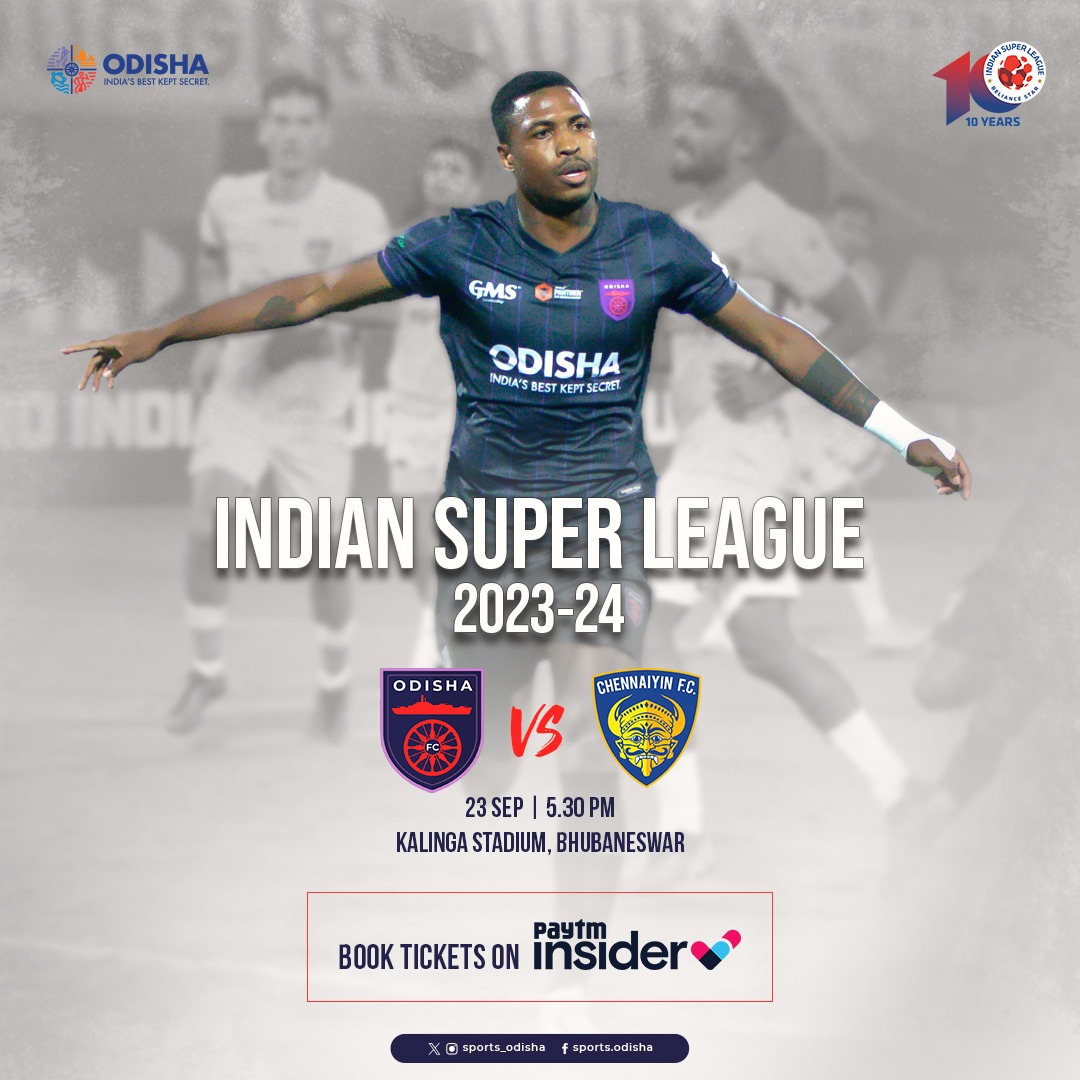 sports_odisha's tweet photo. ⚽ @OdishaFC is ready to start the 10th season of @IndSuperLeague with a victory, playing in front of their home fans against @ChennaiyinFC at #KalingaStadium. 🏟️

🎟️ Get your tickets and show your support for your favorite team! 

#AmaTeamAmaGame #OdishaForFootball #OdishaFC #ChennaiyinFC #ISL #ISL10 #LetsFootball