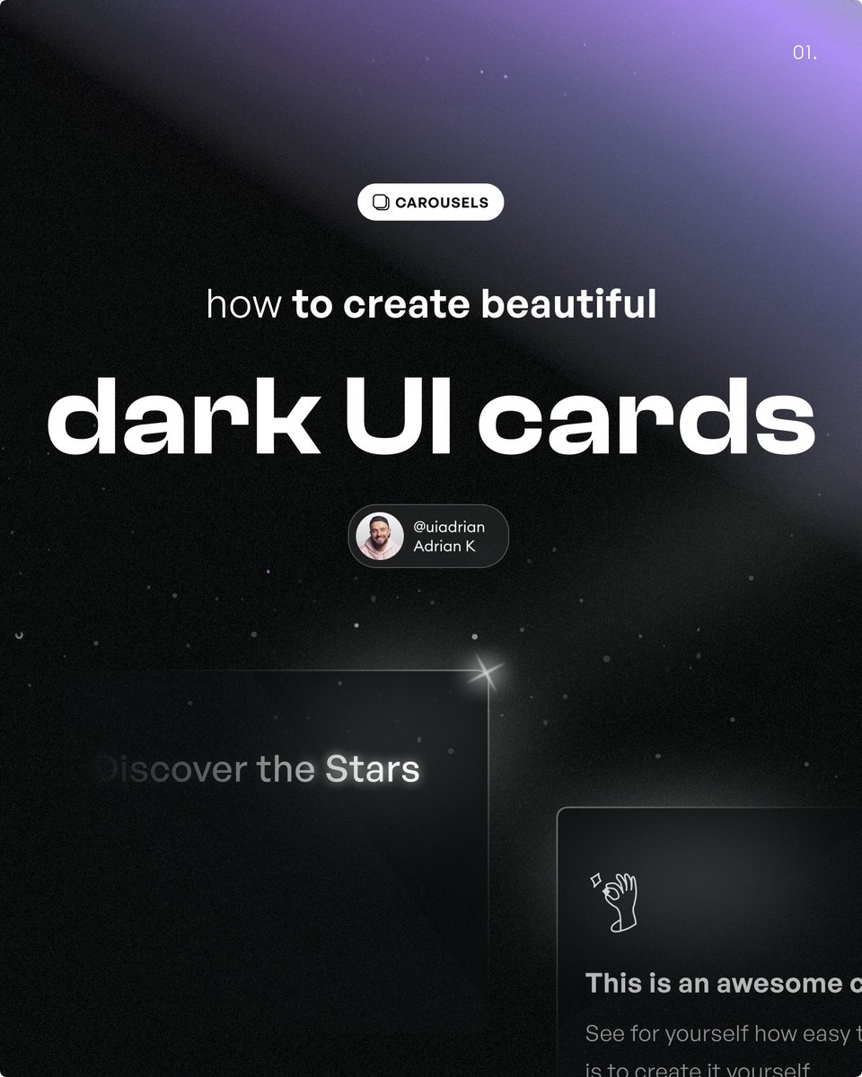 How to create dark UI cards