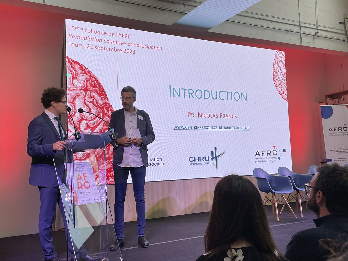 C’est parti pour la 15e journée de l’#AFRC 
@univTours <a href="/CHRU_Tours/">CHRU de Tours</a> <a href="/ARS_CVDL/">ARS Centre-Val de Loire</a> 
#remediationcognitive #AFRC2023 #santémentale