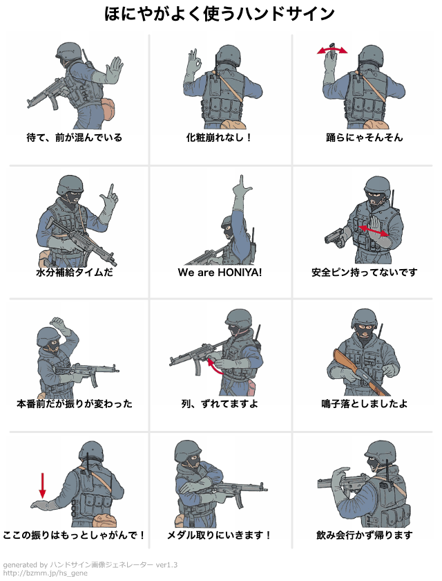 honiya_yosakoi's tweet photo. ほにやが使うハンドサイン、作ってみました。 https://t.co/hZxfRens3s
