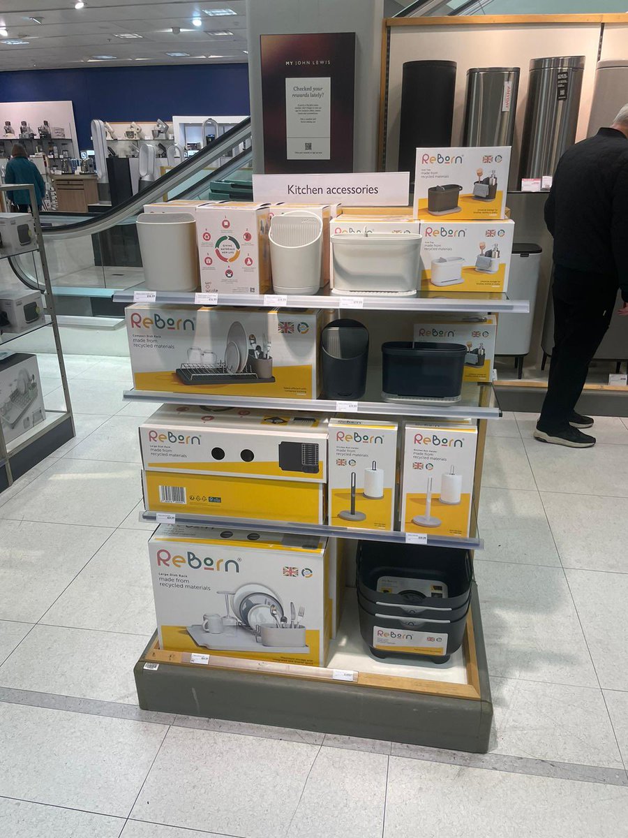 BrianCWalmsley's tweet photo. Delighted to announce that the @reborn_homes range is now available at @JohnLewisRetail All #madeinUK from #recycled materials and circular by design! 🏡🌍
Discover more at https://t.co/L5Bd87lFGt 💚 https://t.co/fRPTHRr6wr