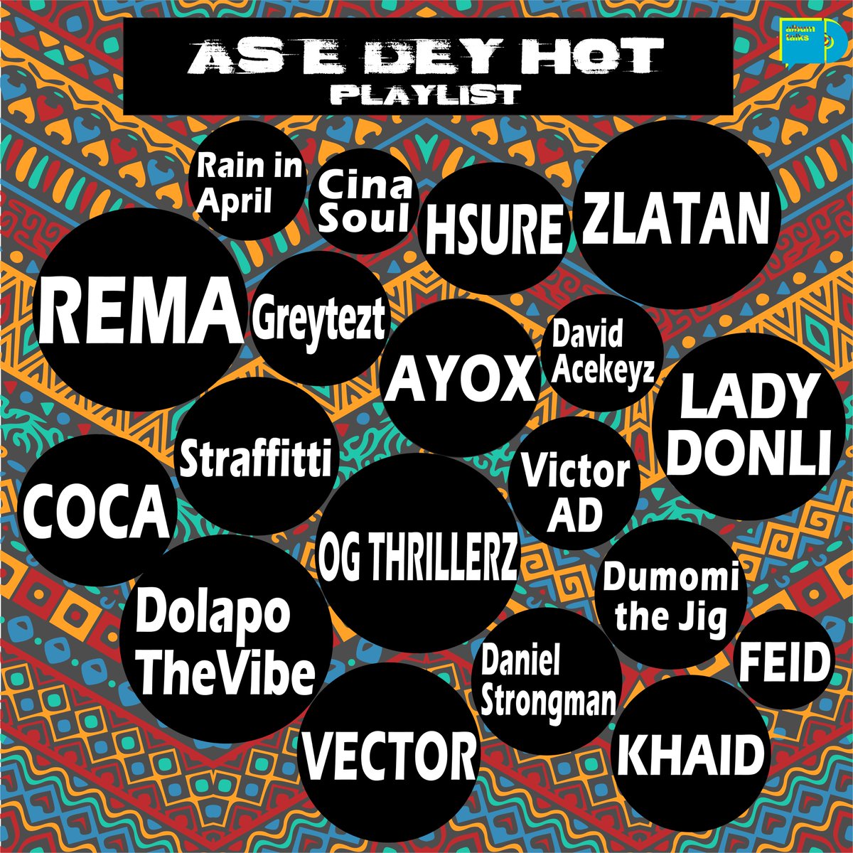 AlbumTalksHQ's tweet photo. 🎧AS E DEY HOT PLAYLIST ▪️The best new music!

WALKING DEAD - AYOX X ZLATAN
HANDLE YOU/MONEY - COCA
BUBALU - FEID X REMA
FOREVER - KHAID
ESCAPE - DOLAPOTHEVIBE
NOTHING2SOMETHING - LADY DONLI X OBONGJAYAR
RAIN - OG THRILLERZ
GBEDU - VECTOR
GOOD LIFE - GREYTEZT
AFRO FEELINGS - HSURE
MIDF - VICTOR AD
ANTICIPATING - DUMOMI THE JIG
BIG BRUDDA - DANIEL STRONGMAN

++++MORE‼️

🚨Playlist Available on Spotify, Apple, Deezer, Boomplay and Audiomack. 

🎧Listen Here — https://t.co/LvXJt2bPDv
