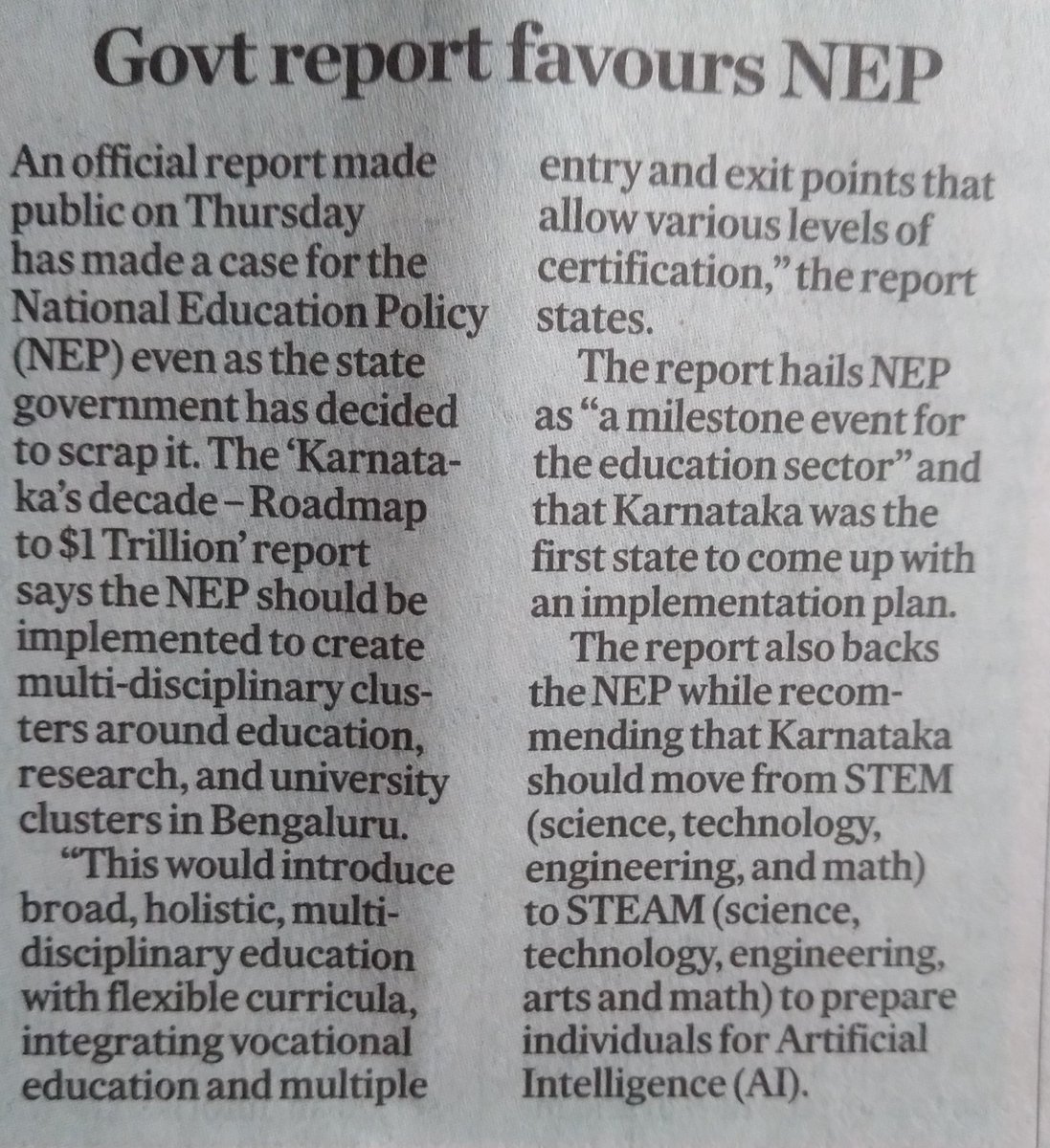 ymvageesh's tweet image. StateEducationPolicy 
OR 
NationalEducationPolicy 

YouCannotHope2Build A STEAM By Pumping - 

AdrenalineOfRevolutions Denying Peace&amp;amp;Harmony Between ManyADiversity Parameters.

#Abhor FrenchRevolution INDetails For Young Children # 

&amp;amp;

WhatDoYouWant2DoWith ArtsForEveryGraduate.