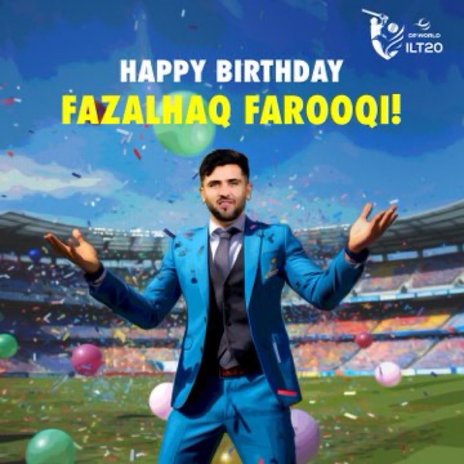 ILT20UAE's tweet photo. Happy Birthday Fazalhaq Farooqi #ILT20 https://t.co/EJavlOCtxU