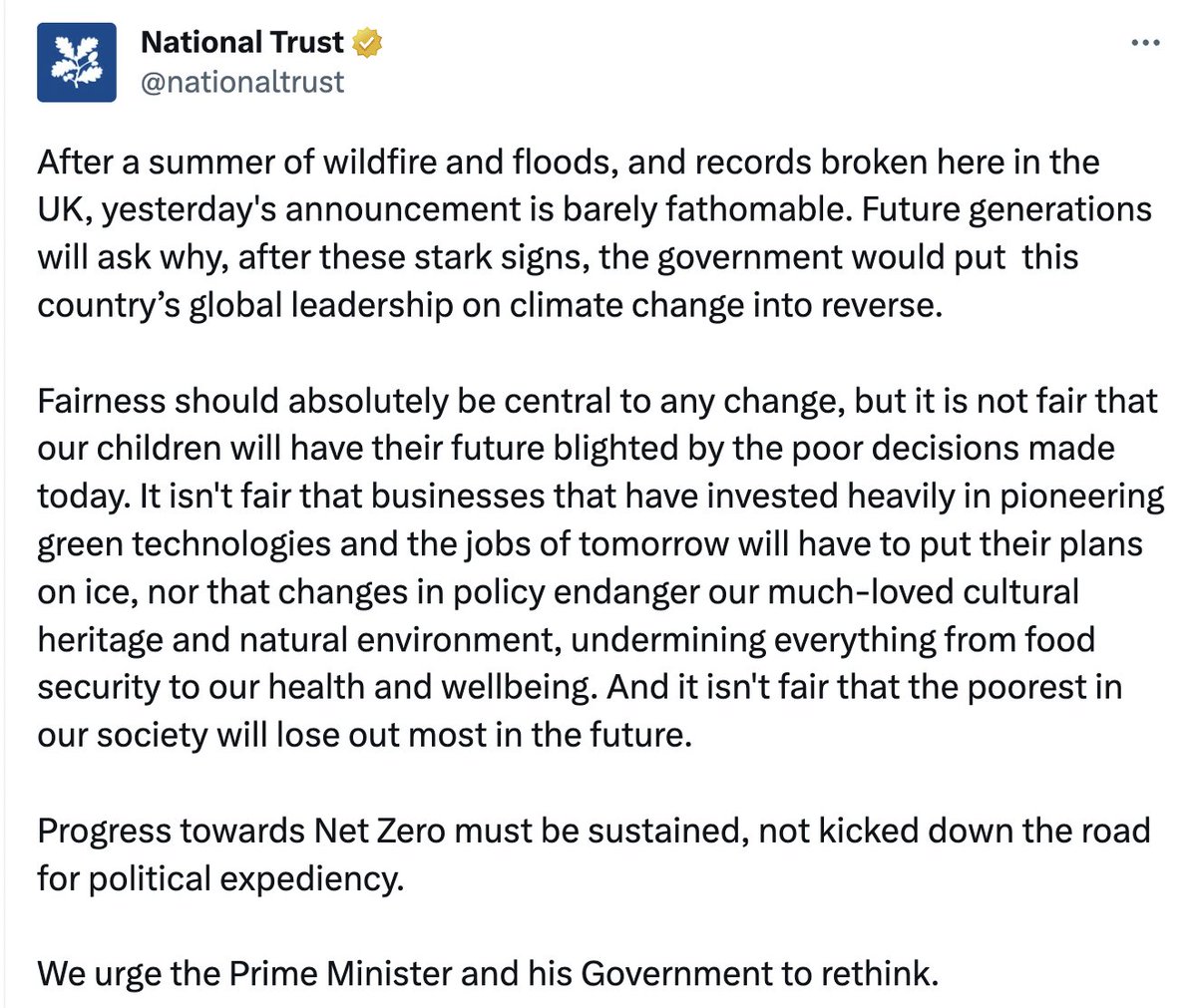 mrianleslie's tweet image. Call me old-fashioned but I don't think it's a good idea for the National Trust to be issuing statements in the style of a Labour Party press officer