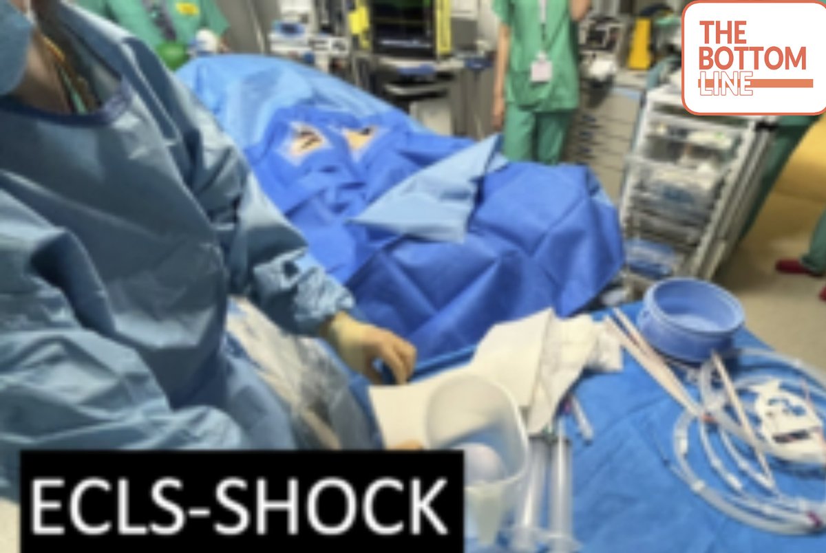 #TBL 439: ECLS-SHOCK - Extracorporeal Life Support in Infarct-Related Cardiogenic Shock thebottomline.org.uk/summaries/ecls… Article by @thiele_holger Review by @alastairbrown21