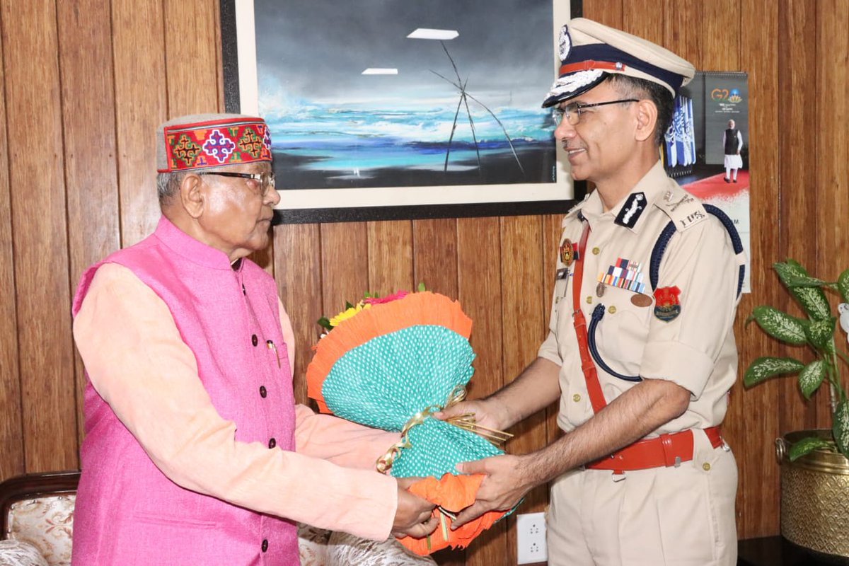 Shri Anurag, Additional Director General of Police, Tripura called on Hon. Governor Shri Satyadeo Narain Arya at Raj Bhavan.