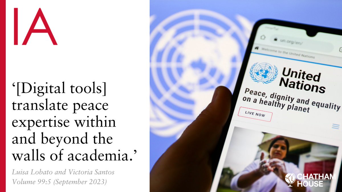 Curious about how digital tools contribute to global peace? 📱

Read <a href="/lulubats_/">Luisa</a> (<a href="/IRI_PUCRio/">Instituto de Relações Internacionais PUC-Rio</a>) &amp; Victoria Santos's #free article that explores this using examples of the UN Sanctions App and the Security Assistance Monitor database. Click here: doi.org/10.1093/ia/iia…