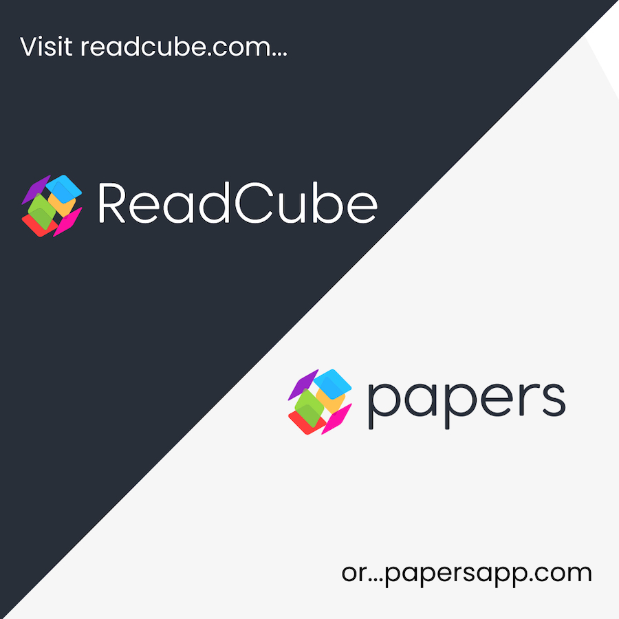 Digital Science (@digitalsci) on Twitter photo It's been a big week for news at Digital Science! We were thrilled to announce a brand redesign for <a href="/readcube/">ReadCube</a> and <a href="/papersapp/">Papers (now on BlueSky - @papersapp.com)</a>, offering a clearer picture of both products and how they'll benefit you. 🤩🎉👏
See our announcement: ow.ly/J8ct50PNa0P
#scicomm #scholcomm It's been a big week for news at Digital Science! We were thrilled to announce a brand redesign for <a href="/readcube/">ReadCube</a> and <a href="/papersapp/">Papers (now on BlueSky - @papersapp.com)</a>, offering a clearer picture of both products and how they'll benefit you. 🤩🎉👏
See our announcement: ow.ly/J8ct50PNa0P
#scicomm #scholcomm