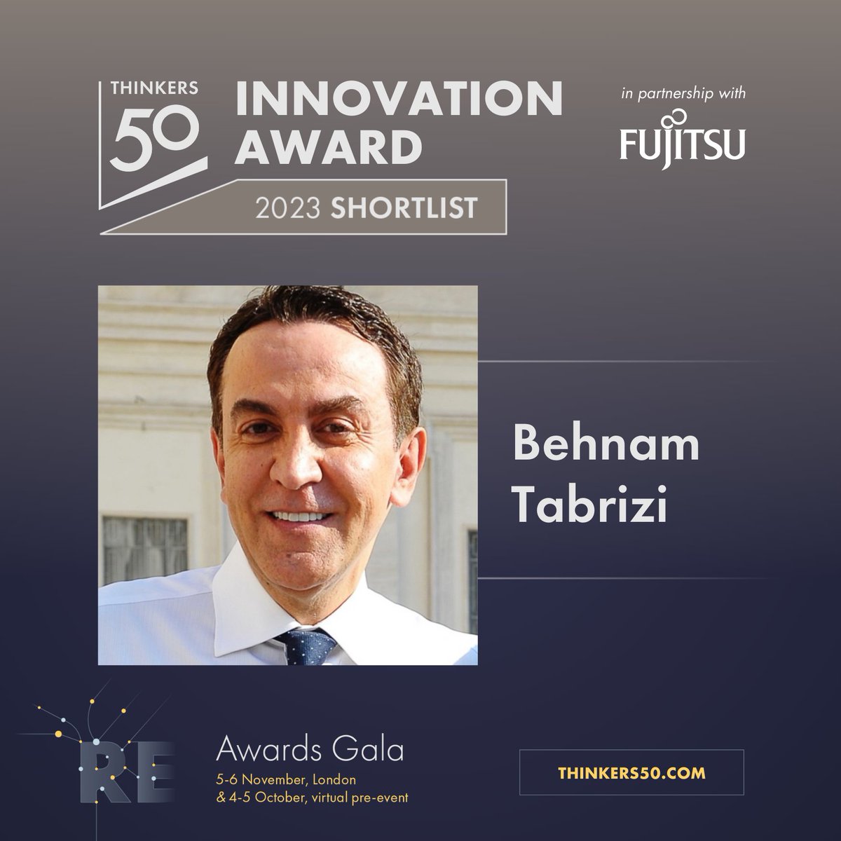 We’re happy to say that <a href="/TabriziBehnam/">Behnam Tabrizi</a> has made the #Thinkers50Shortlist for the 2023 Innovation Award, presented with <a href="/Fujitsu_Global/">Fujitsu Global</a>, for his book, ‘Going on Offense,’ which unveils drivers of success within innovative organisations. Learn more: thinkers50.com/blog/thinkers5…