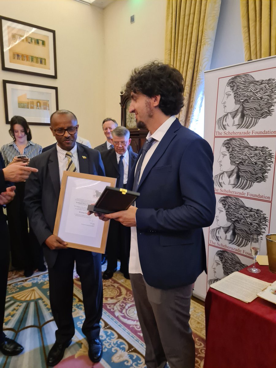 @ScheherazadeThe celebrating restitution of Ethiopian heritage: a sacred Tabot tablet returned to the Orthodox Church, a horn cup taken from #Magdala, gift of Prince Alemayehu's hair donated by the family of Capain Speedy from New Zealand @EthioEmbassyUK @lootplunder