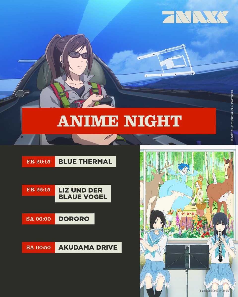 🚨 Nicht vergessen liebe #Anime-Fans, heute kein #ranRugby sondern #AnimeNight mit einem Spielfilm-Doppel😊