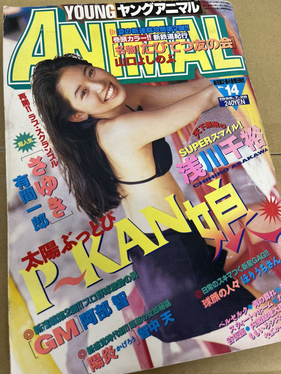 整理を進めていたら1996年のヤングアニマルを発見！ なんでここだけ