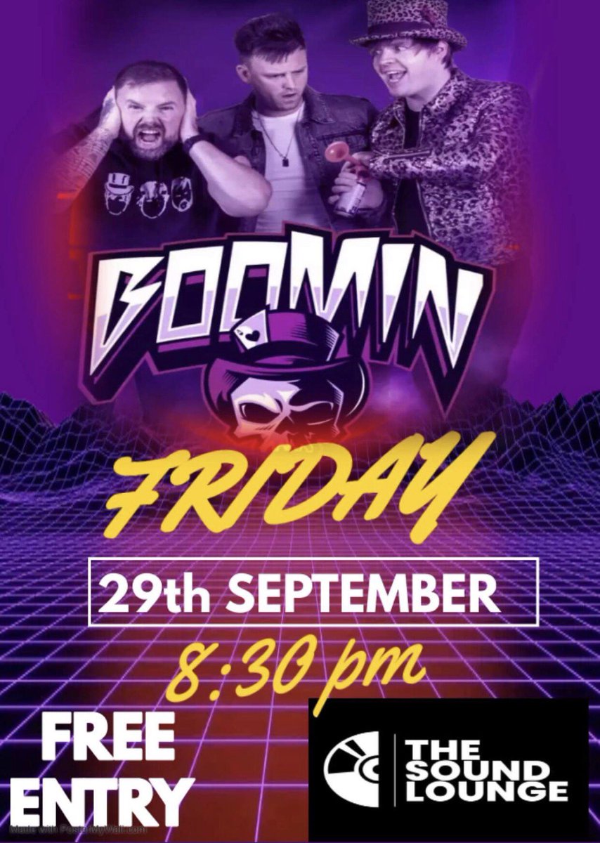 boominband's tweet photo. The Sound Lounge, Darwen. Friday 29th September 8.30pm https://t.co/ctx4mzqigC