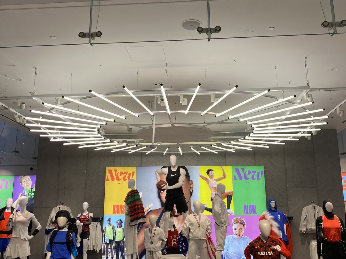 Throwback to a previous project with <a href="/Nike/">Nike</a> to create this beautiful halo lighting above their sportswear products using our 24V RD Twin Sticks.
Fancy something similar? Get in touch - details in bio. 
#LightingDesign #IlluminatingByDesign⁠ #StickLite #LightingSolutions