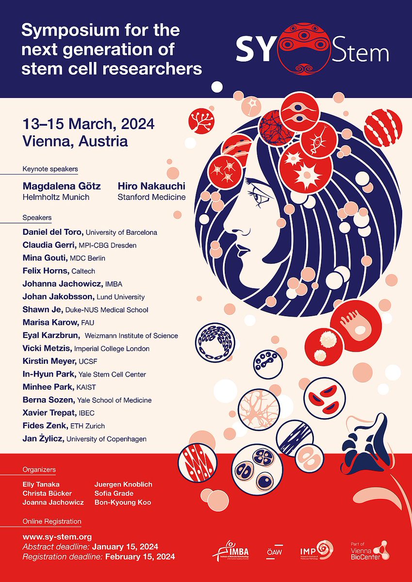 koo_lab's tweet photo. [SY-Stem 2024]
We will have another SY-Stem meeting in Vienna! Please find the list of confirmed speakers. I also welcome everybody who likes stem cells to join us!
Here is the link to registration: https://t.co/S2wwouYQPN https://t.co/U1xk70uOCV