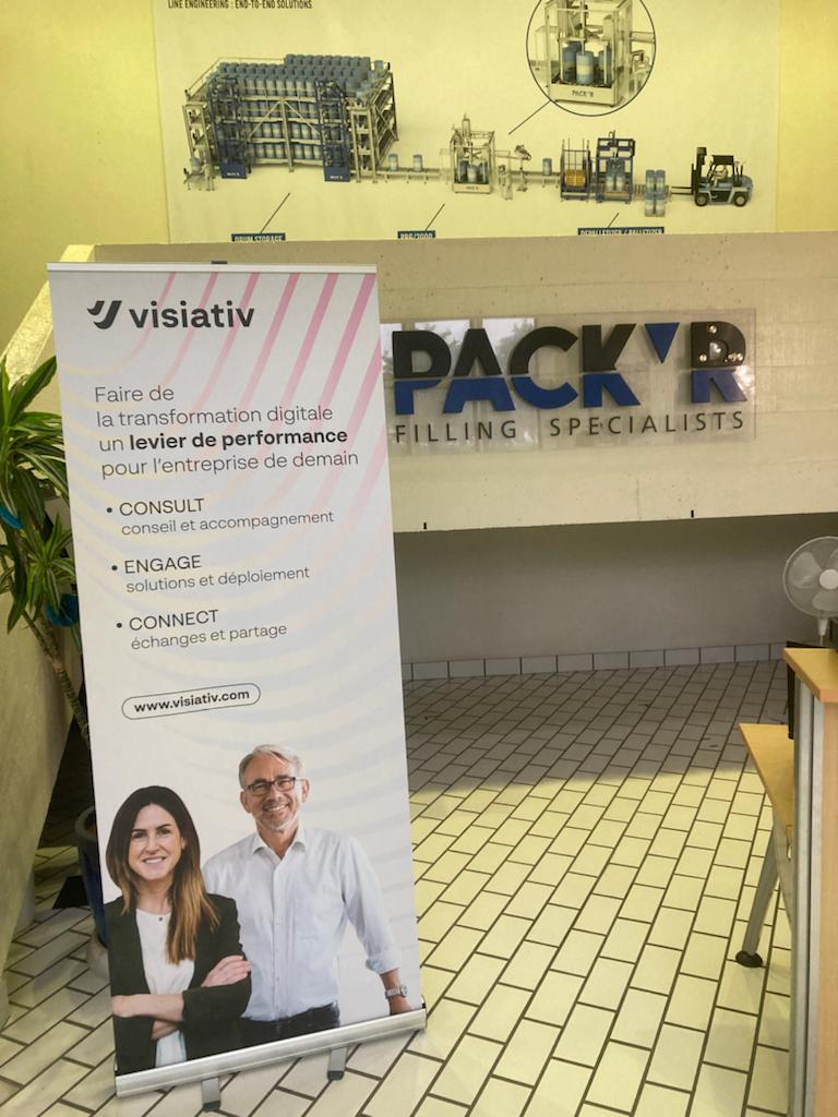 visiativ's tweet photo. Visiativ retrouvait ses clients pour une matinale à la découverte de Didier BESSARD, CEO de Pack'R, et écouter son témoignage autour de sa transformation digitale. 🤝
#sharingisgrowing, nous remercions chaleureusement Pack'R pour l'accueil et la richesse des échanges ! 🙏 https://t.co/qlH1sPFj7B
