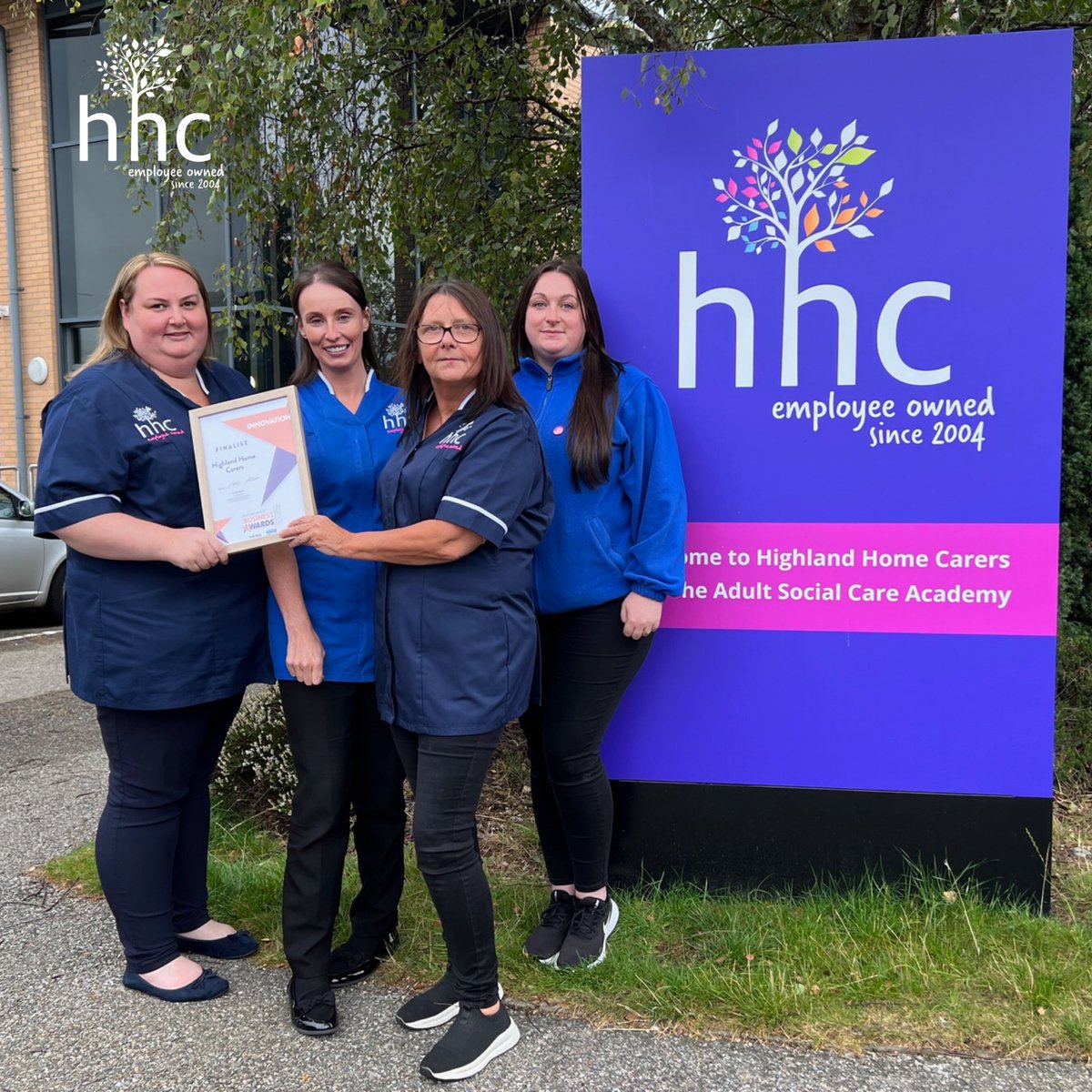 As an organisation we are delighted to be up for 2 awards in the  <a href="/InvernessChambr/">Inverness Chamber</a> Highland Business Awards 2023. 

We are finalists in both “employer of the year” and “innovation”. 

We also wish the other finalists the luck.🤞 

#HighlandBizWk #CareAboutCare