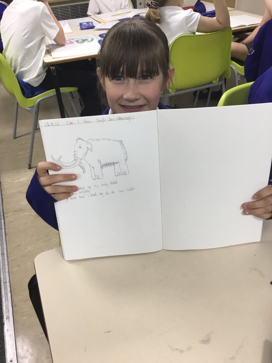 LeysFarm's tweet photo. To begin their art unit, Year 4 created simple line drawings of a Woolly Mammoth this morning. Don’t you think they look great? #LFJSYear4 #LFJSArt #LFJSHistory https://t.co/UbhVedj9yc