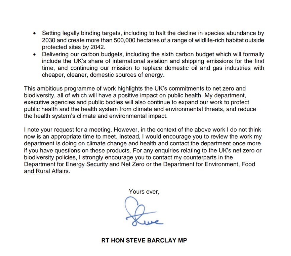 Doctors’ Association UK (@theda_uk) on Twitter photo WE HAVE A RESPONSE from
<a href="/SteveBarclay/">Steve Barclay</a> <a href="/DHSCgovuk/">Department of Health and Social Care</a> on our letter re: #ClimateAndEcologyBill. We now also await a response from <a href="/GOVUK/">GOV.UK</a>. #gov must prove they know the #ClimateCrisisIsAHealthCrisis with #ClimateActionNow. We will fight for our patients and planet 🌍🌳<a href="/cebill_now/">Zero Hour 🌍</a> WE HAVE A RESPONSE from
<a href="/SteveBarclay/">Steve Barclay</a> <a href="/DHSCgovuk/">Department of Health and Social Care</a> on our letter re: #ClimateAndEcologyBill. We now also await a response from <a href="/GOVUK/">GOV.UK</a>. #gov must prove they know the #ClimateCrisisIsAHealthCrisis with #ClimateActionNow. We will fight for our patients and planet 🌍🌳<a href="/cebill_now/">Zero Hour 🌍</a>