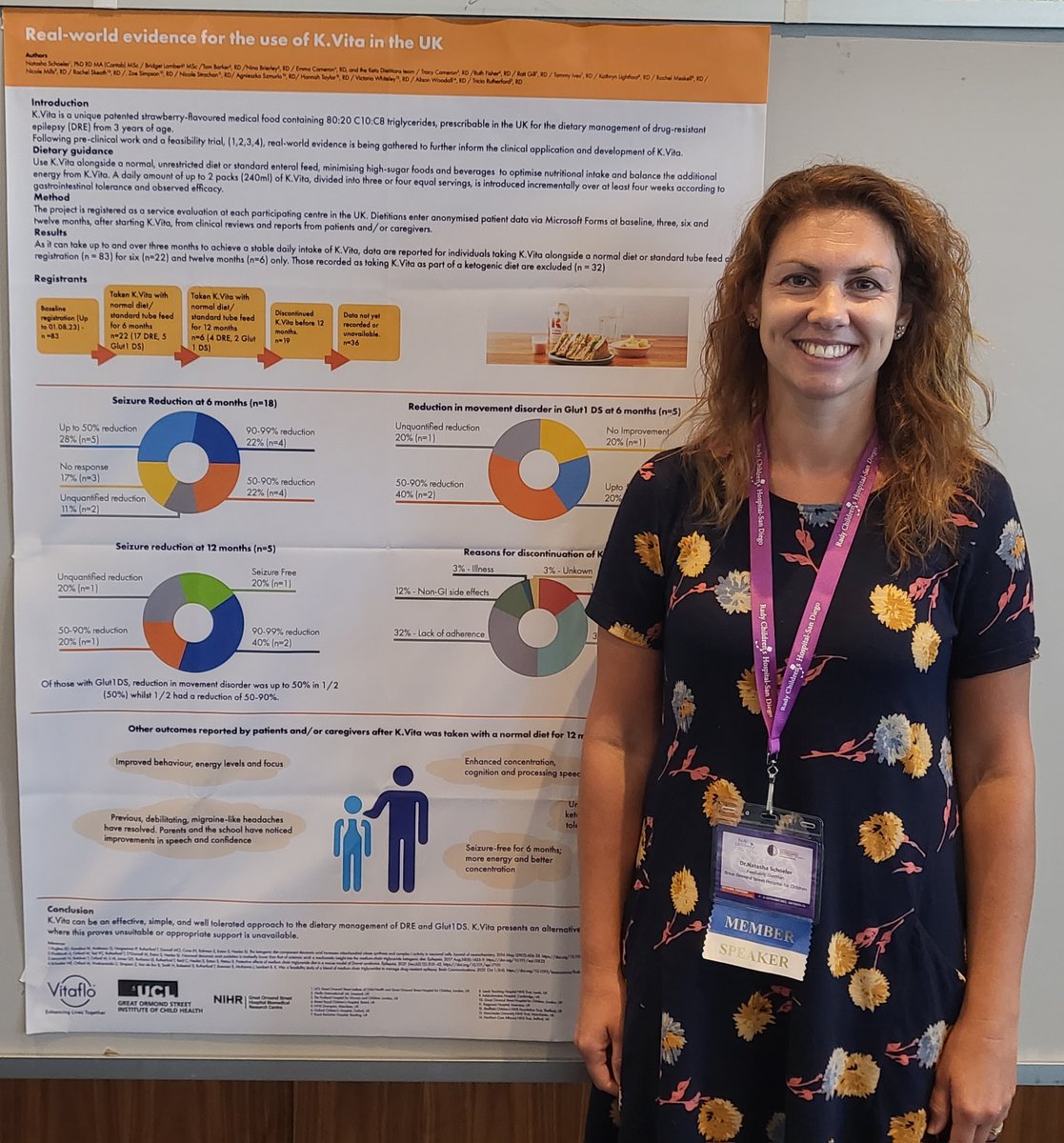 Poster's play an integral part of a conference, here is @natashaschoeler showcasing Real-World Evidence for the use of K.Vita in the UK at the 8th Global Symposium for #ketogenictherapies 🇺🇸 #RWE #research #KVita