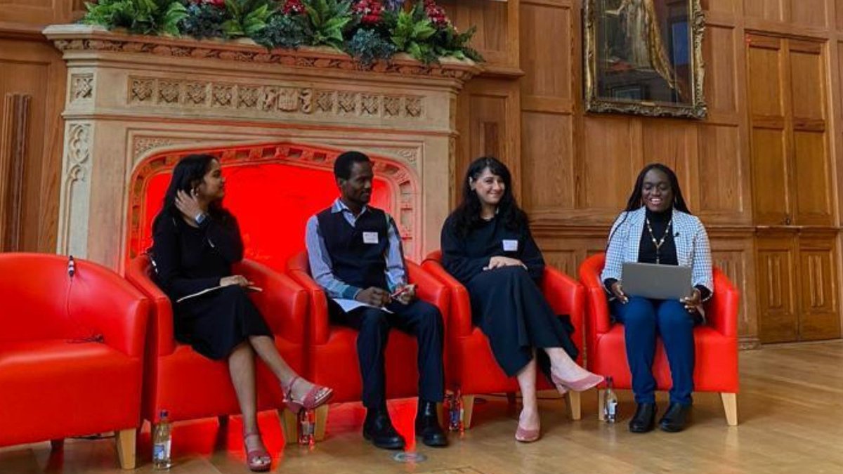 qubschooloflaw's tweet photo. A thank you to our own Dr @Gift_Sotonye for her excellent chairing of 'The Student Voice' panel at QUB's Racial Equality conference held on Queen's Campus this week with Femi Omotoyinbo, Manasa Ramakrishna & Zahra Khan.
A crucial conference for us all to learn from. #ReConf https://t.co/SZxomaoGPU
